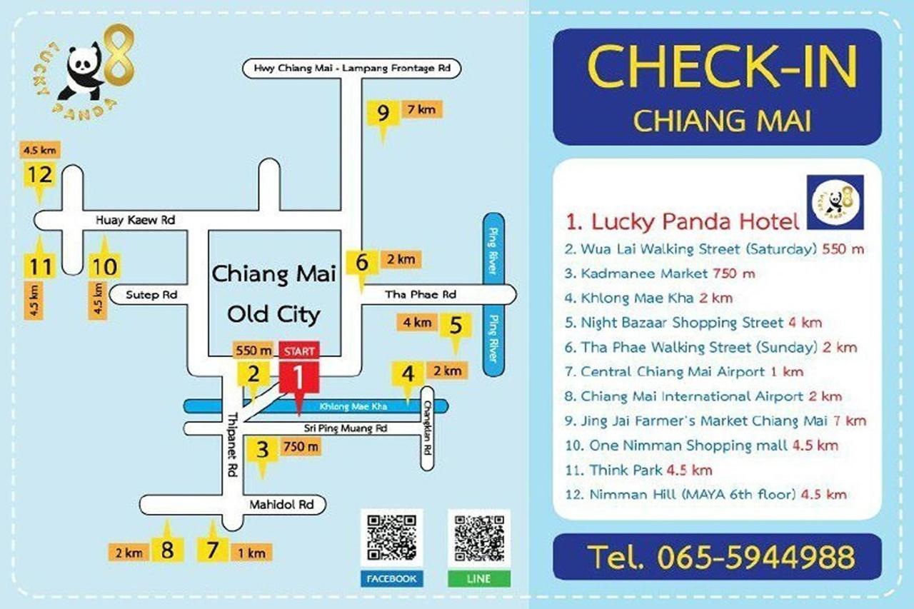 Lucky panda Hotel Chiang Mai Bagian luar foto